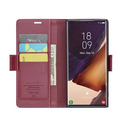 Samsung Galaxy Note20 Ultra Leather Wallet Case - RFID Blocking, Stand Function, Card Slots-buycases.co.uk