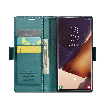 Samsung Galaxy Note20 Ultra Leather Wallet Case - RFID Blocking, Stand Function, Card Slots-buycases.co.uk