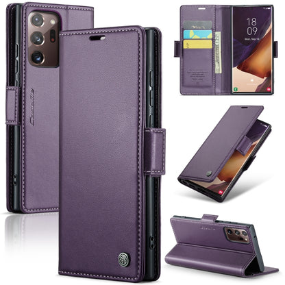 Samsung Galaxy Note20 Ultra Leather Wallet Case - RFID Blocking, Stand Function, Card Slots-buycases.co.uk