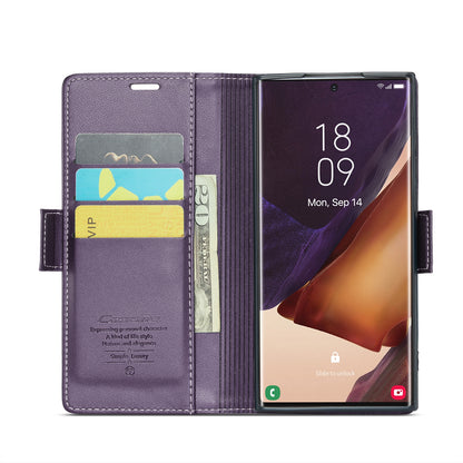 Samsung Galaxy Note20 Ultra Leather Wallet Case - RFID Blocking, Stand Function, Card Slots-buycases.co.uk