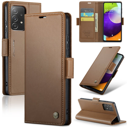 Samsung Galaxy A52/A52s 5g Leather Wallet Case - RFID Blocking, Stand Function, Card Slots-buycases.co.uk
