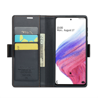 Samsung Galaxy A53 Leather Wallet Case - RFID Blocking, Stand Function, Card Slots-buycases.co.uk