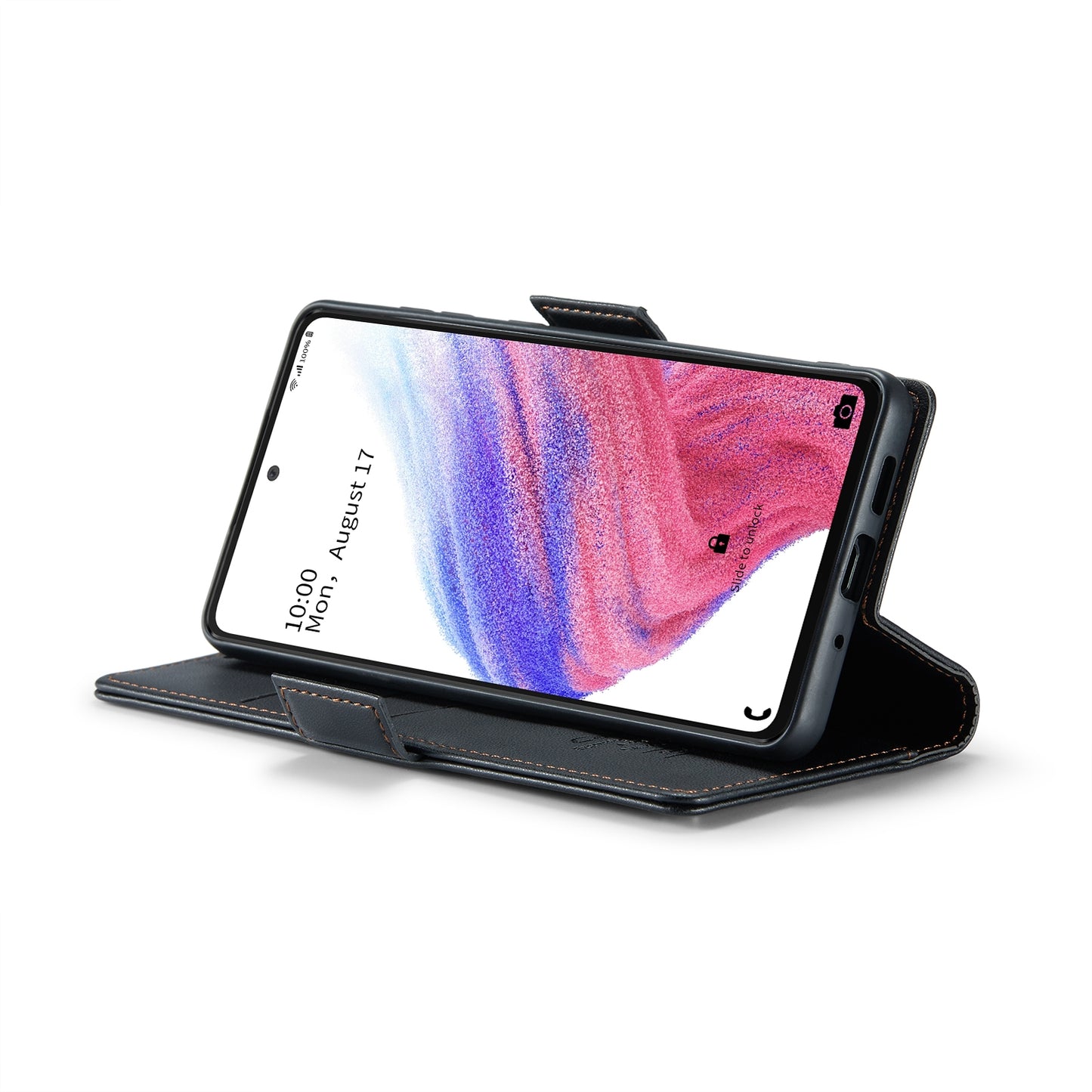 Samsung Galaxy A53 Leather Wallet Case - RFID Blocking, Stand Function, Card Slots-buycases.co.uk