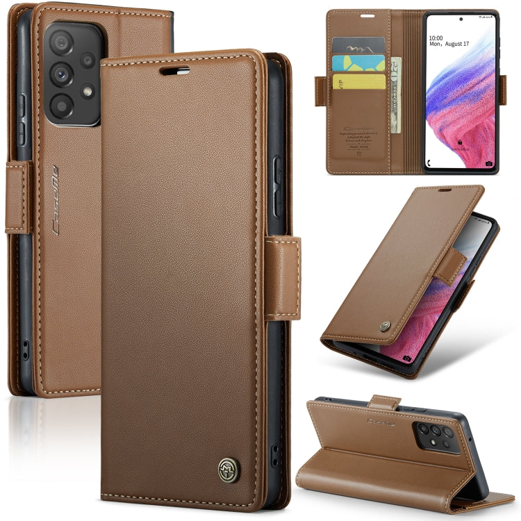 Samsung Galaxy A53 Leather Wallet Case - RFID Blocking, Stand Function, Card Slots-buycases.co.uk