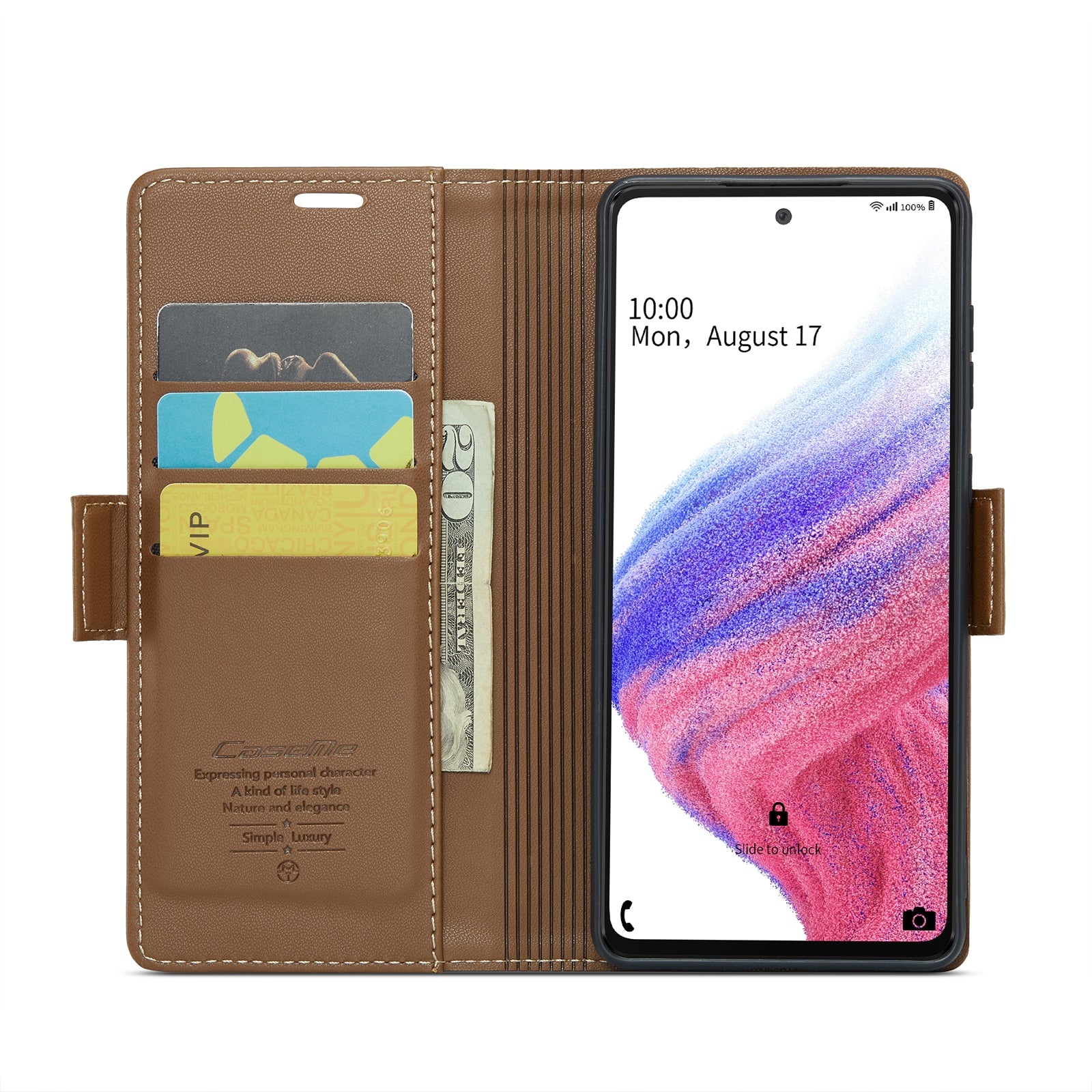 Samsung Galaxy A53 Leather Wallet Case - RFID Blocking, Stand Function, Card Slots-buycases.co.uk