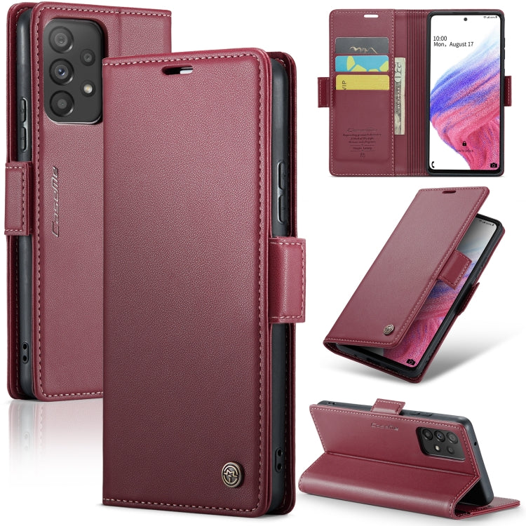 Samsung Galaxy A53 Leather Wallet Case - RFID Blocking, Stand Function, Card Slots-buycases.co.uk