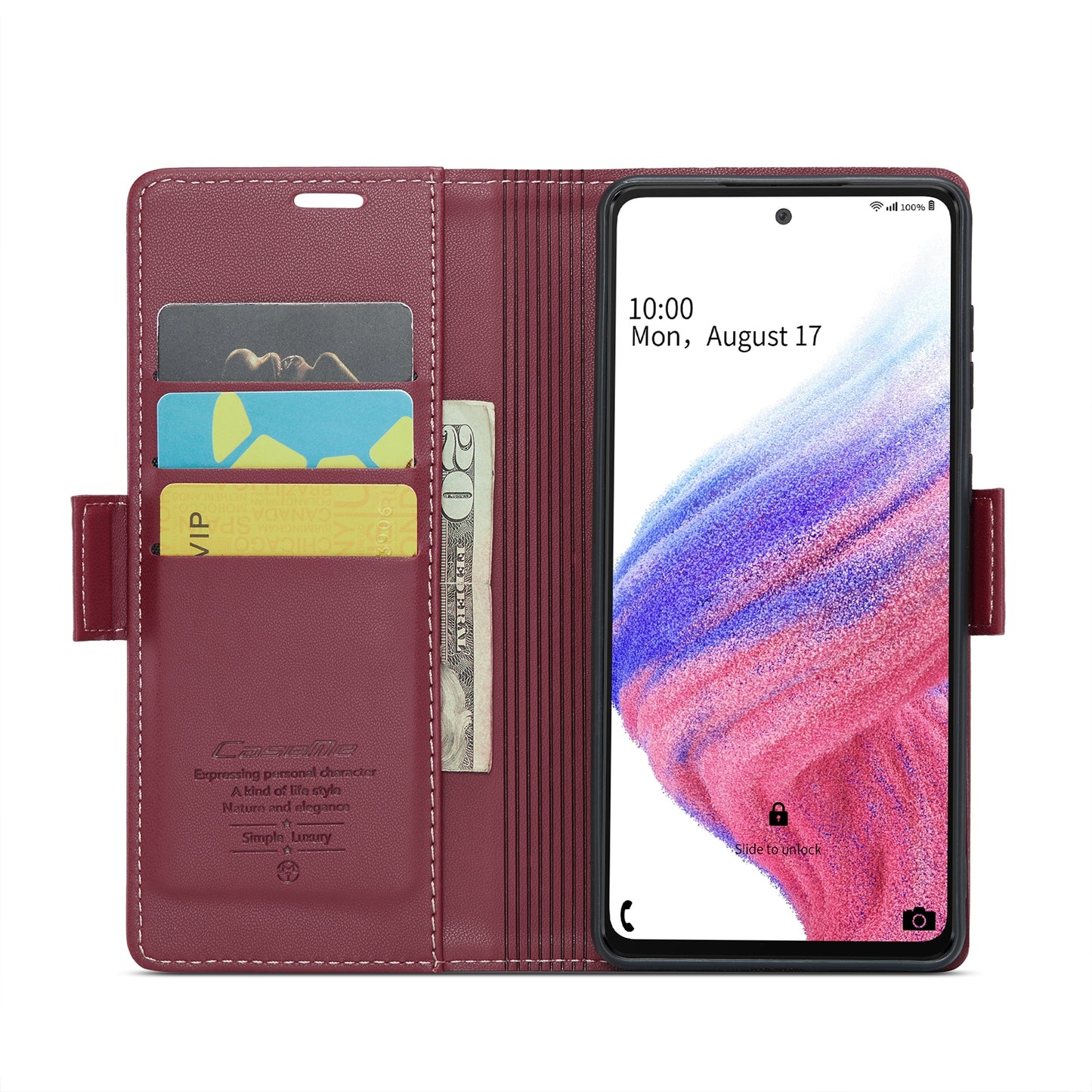 Samsung Galaxy A53 Leather Wallet Case - RFID Blocking, Stand Function, Card Slots-buycases.co.uk