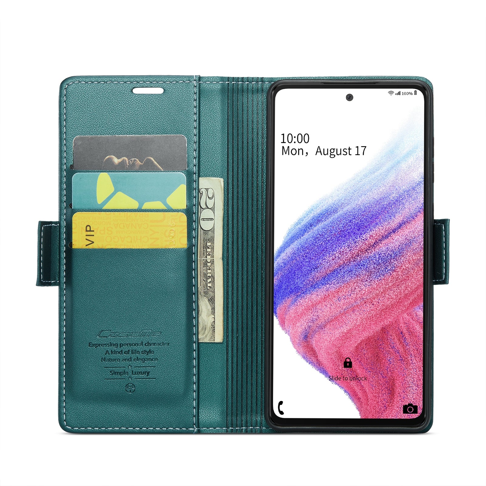 Samsung Galaxy A53 Leather Wallet Case - RFID Blocking, Stand Function, Card Slots-buycases.co.uk
