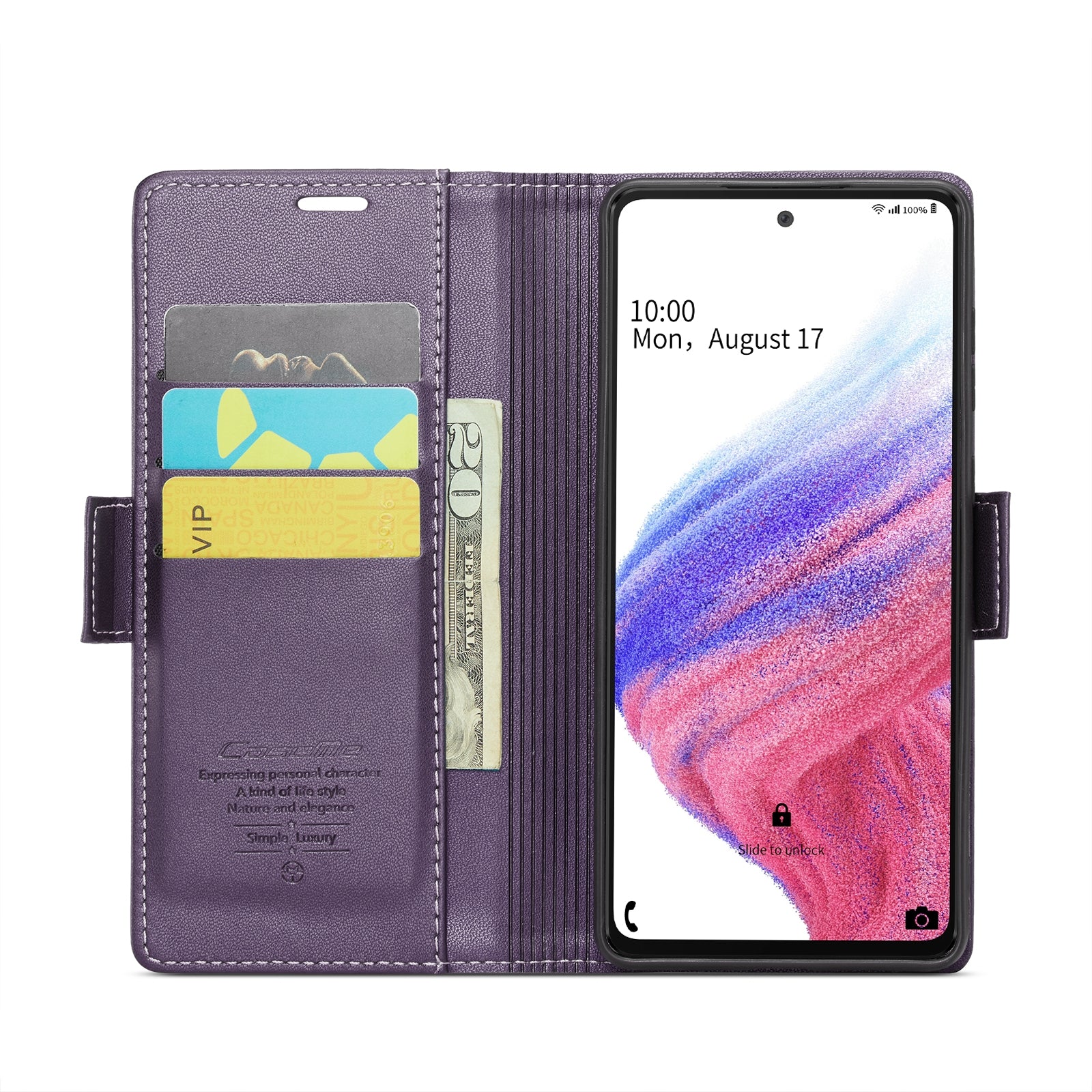 Samsung Galaxy A53 Leather Wallet Case - RFID Blocking, Stand Function, Card Slots-buycases.co.uk