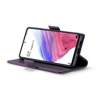 Samsung Galaxy A53 Leather Wallet Case - RFID Blocking, Stand Function, Card Slots-buycases.co.uk