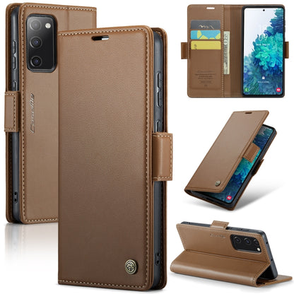 Samsung Galaxy S20 FE Leather Wallet Case - RFID Blocking, Stand Function, Card Slots-buycases.co.uk