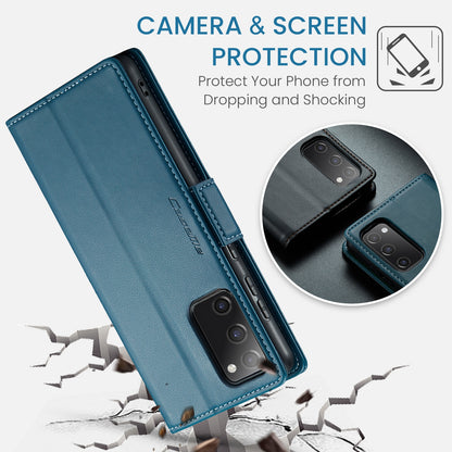 Samsung Galaxy S20 FE Leather Wallet Case - RFID Blocking, Stand Function, Card Slots-buycases.co.uk