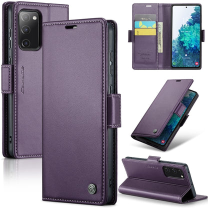 Samsung Galaxy S20 FE Leather Wallet Case - RFID Blocking, Stand Function, Card Slots-buycases.co.uk