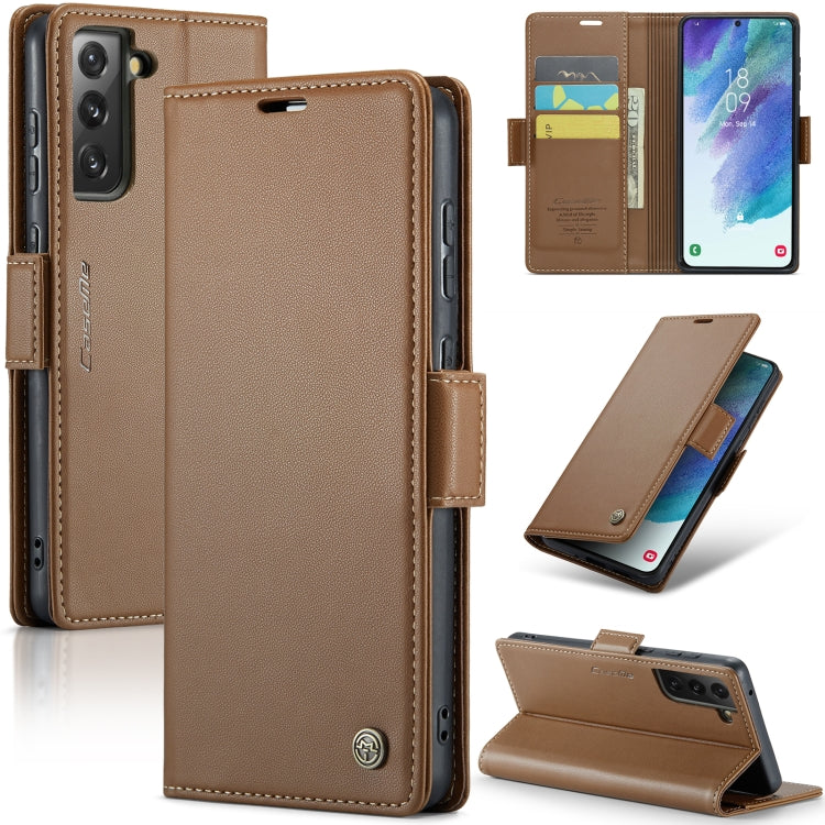 Samsung Galaxy S21 FE 5g Leather Wallet Case - RFID Blocking, Stand Function, Card Slots-buycases.co.uk