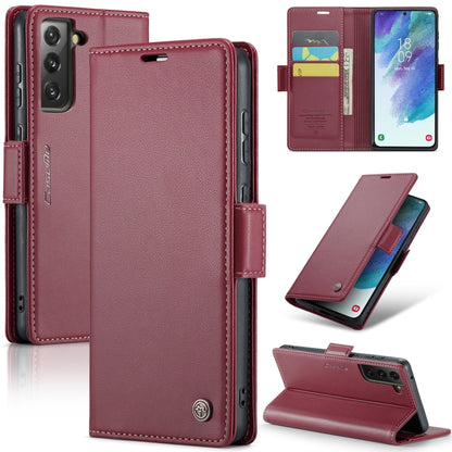 Samsung Galaxy S21 FE 5g Leather Wallet Case - RFID Blocking, Stand Function, Card Slots-buycases.co.uk