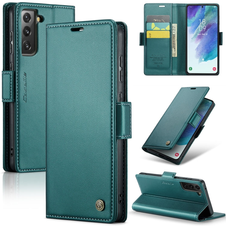 Samsung Galaxy S21 FE 5g Leather Wallet Case - RFID Blocking, Stand Function, Card Slots-buycases.co.uk