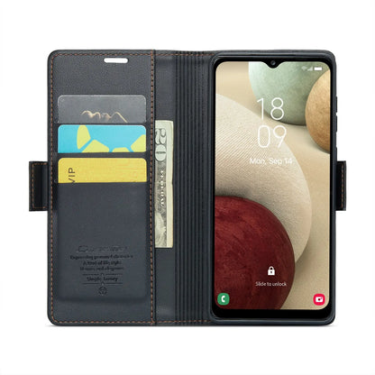 Samsung Galaxy A12 5g Leather Wallet Case - RFID Blocking, Stand Function, Card Slots-buycases.co.uk
