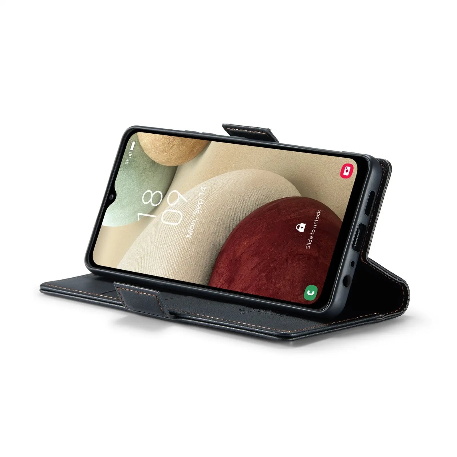 Samsung Galaxy A12 5g Leather Wallet Case - RFID Blocking, Stand Function, Card Slots-buycases.co.uk