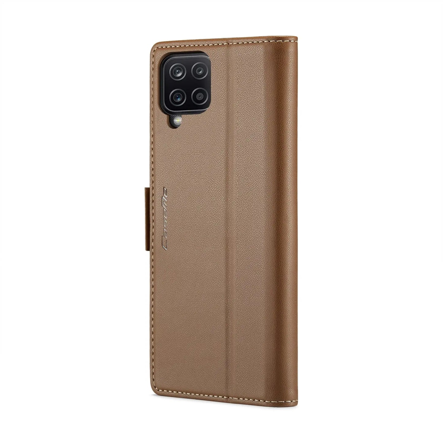 Samsung Galaxy A12 5g Leather Wallet Case - RFID Blocking, Stand Function, Card Slots-buycases.co.uk