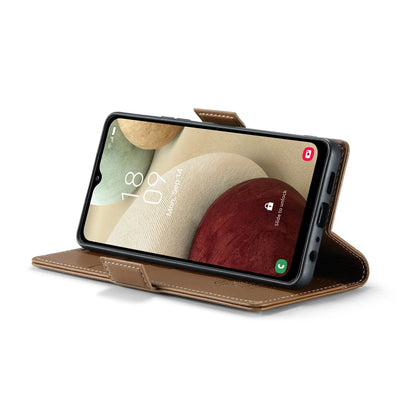 Samsung Galaxy A12 5g Leather Wallet Case - RFID Blocking, Stand Function, Card Slots-buycases.co.uk