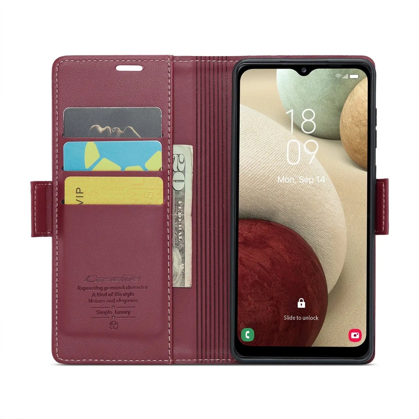 Samsung Galaxy A12 5g Leather Wallet Case - RFID Blocking, Stand Function, Card Slots-buycases.co.uk