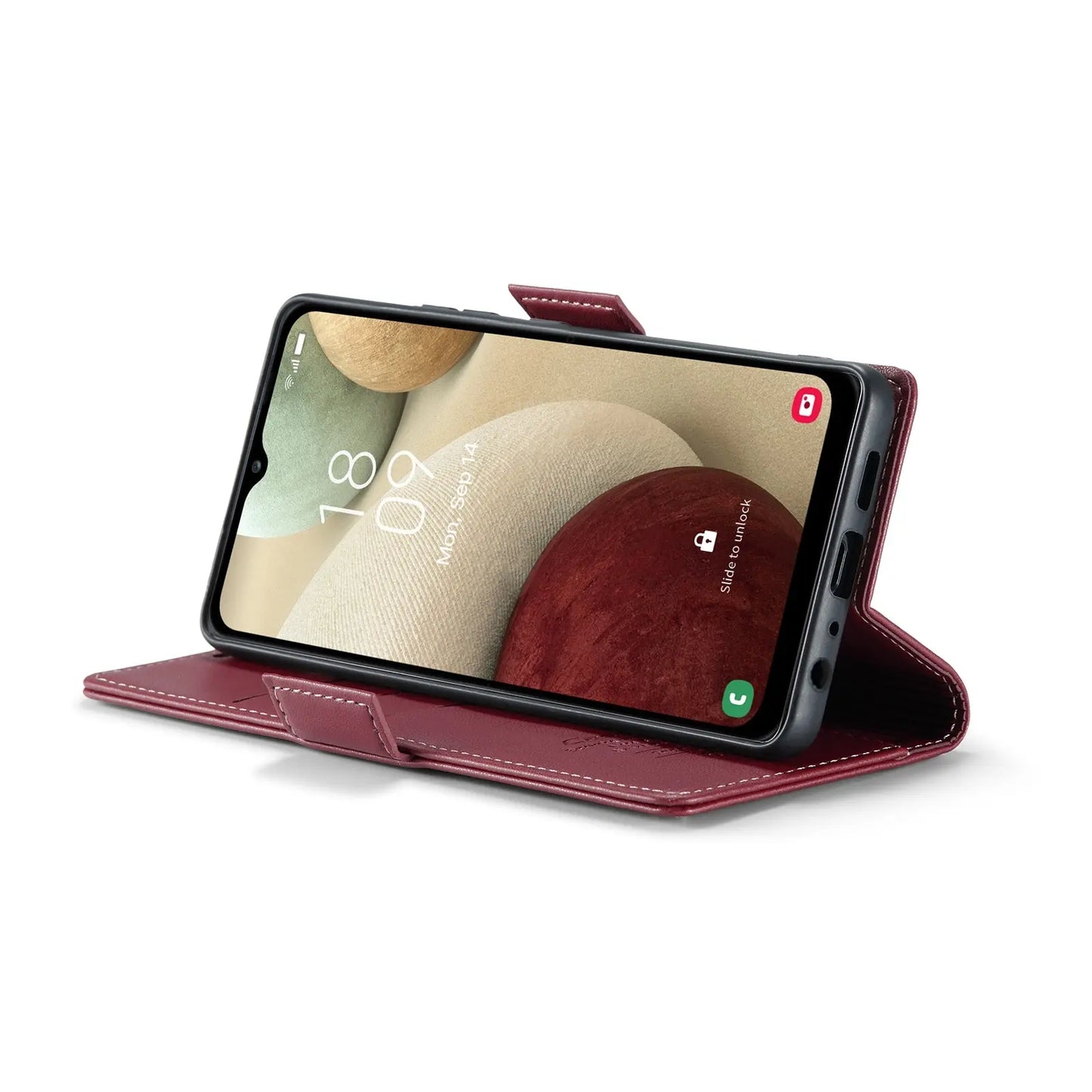 Samsung Galaxy A12 5g Leather Wallet Case - RFID Blocking, Stand Function, Card Slots-buycases.co.uk