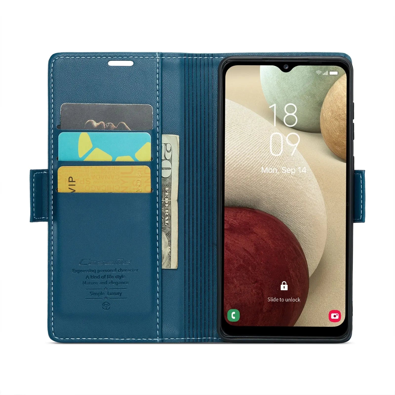Samsung Galaxy A12 5g Leather Wallet Case - RFID Blocking, Stand Function, Card Slots-buycases.co.uk