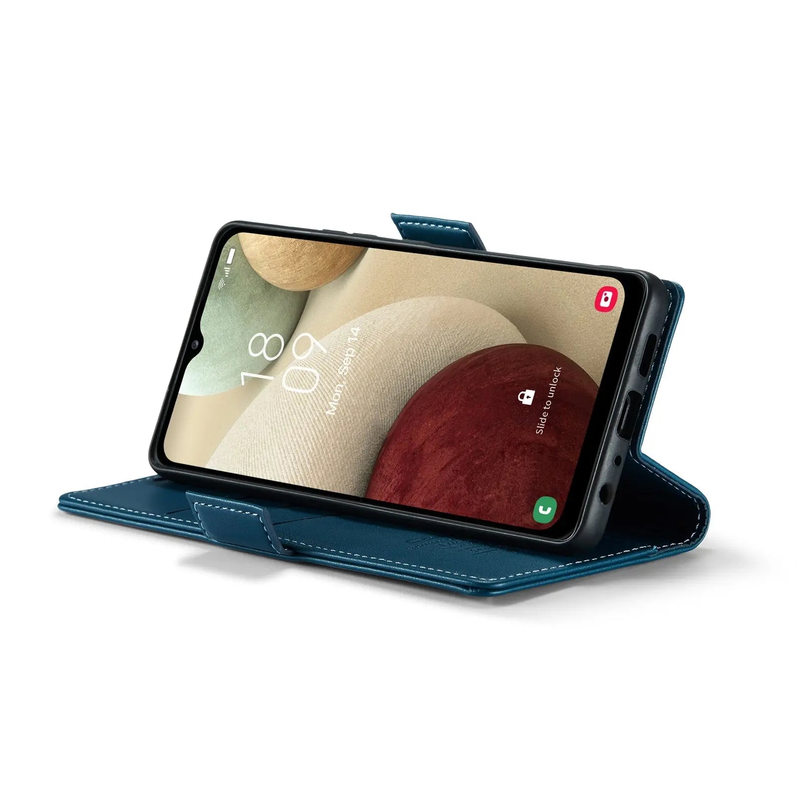 Samsung Galaxy A12 5g Leather Wallet Case - RFID Blocking, Stand Function, Card Slots-buycases.co.uk