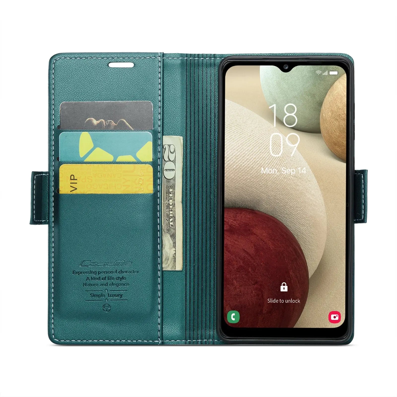 Samsung Galaxy A12 5g Leather Wallet Case - RFID Blocking, Stand Function, Card Slots-buycases.co.uk