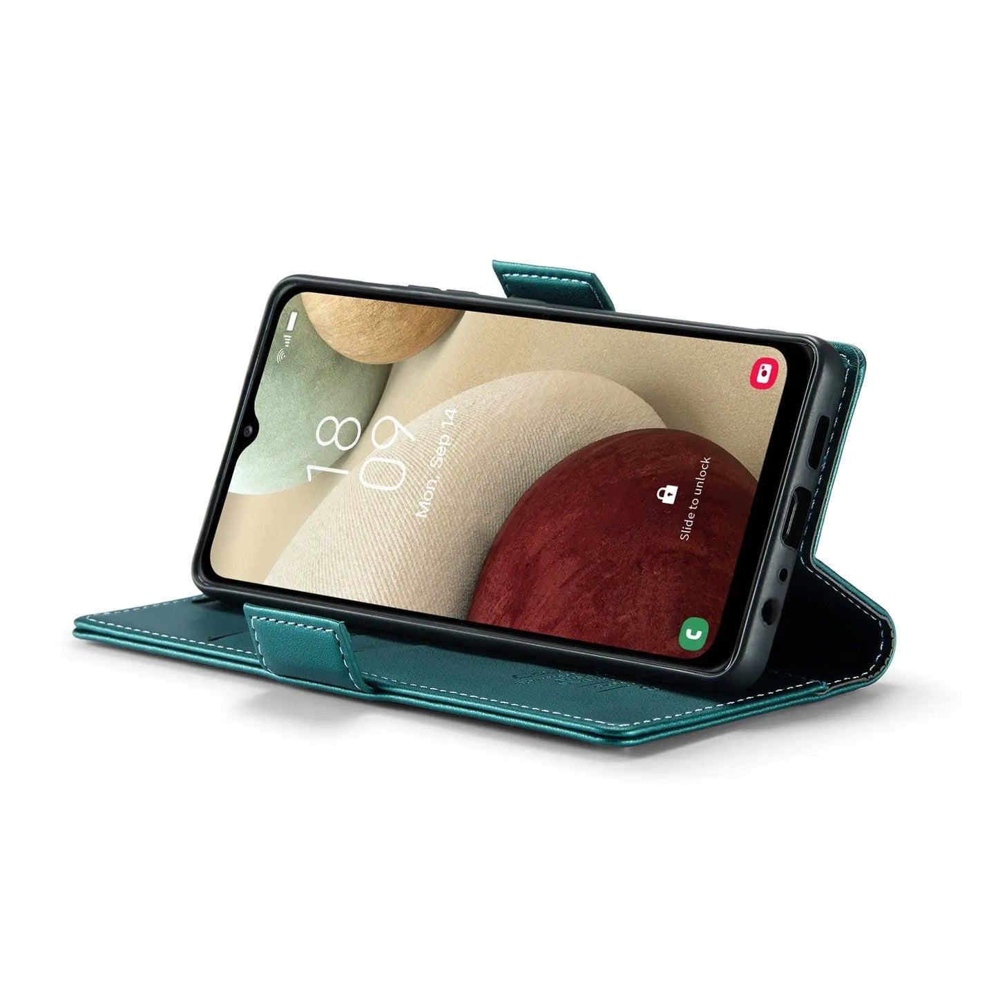 Samsung Galaxy A12 5g Leather Wallet Case - RFID Blocking, Stand Function, Card Slots-buycases.co.uk