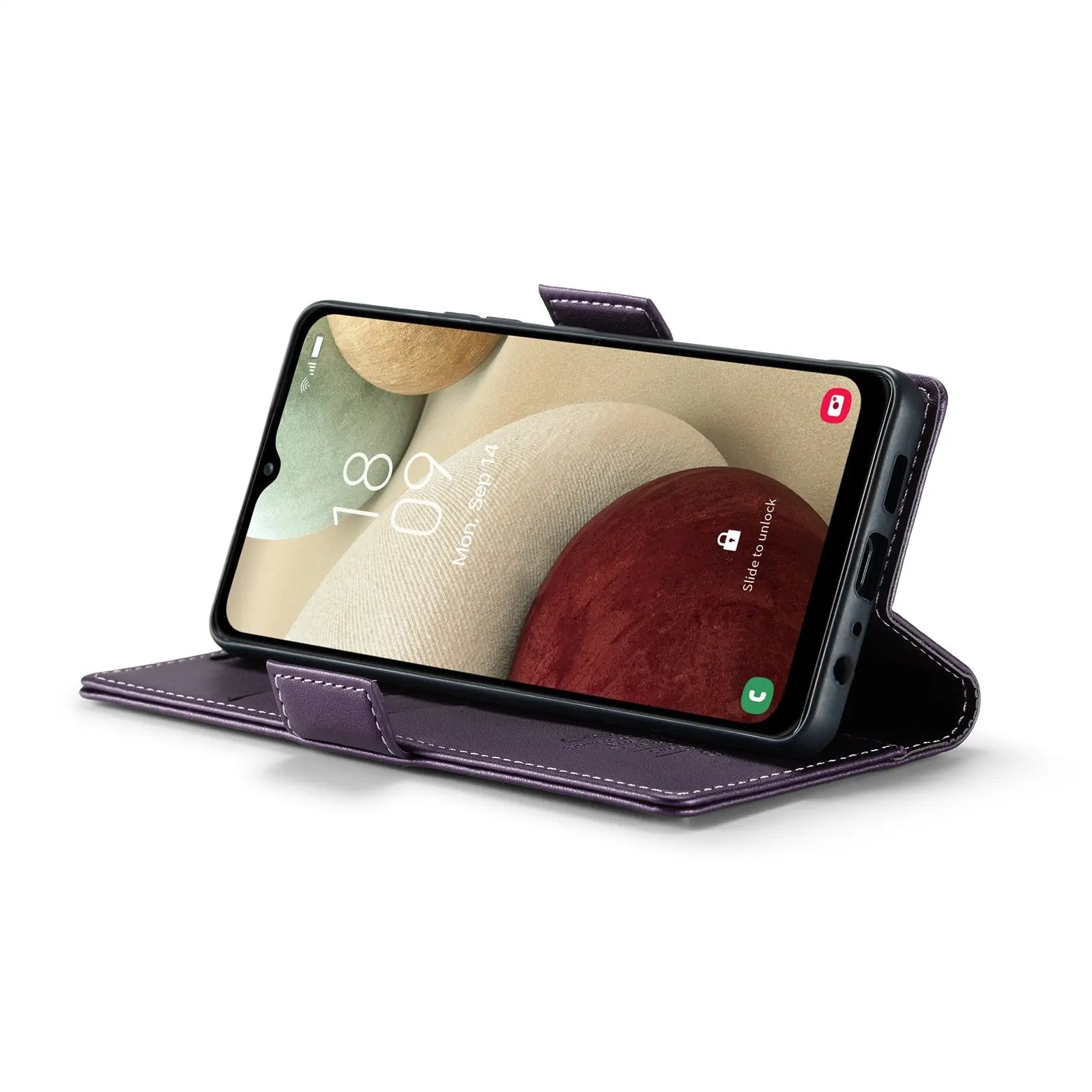 Samsung Galaxy A12 5g Leather Wallet Case - RFID Blocking, Stand Function, Card Slots-buycases.co.uk