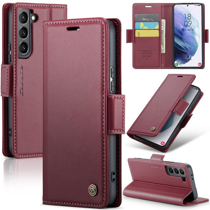 Samsung Galaxy S21 5g Leather Wallet Case - RFID Blocking, Stand Function, Card Slots-buycases.co.uk