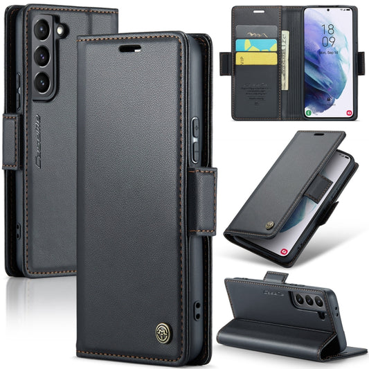 Samsung Galaxy S21+ 5g Leather Wallet Case - RFID Blocking, Stand Function, Card Slots-buycases.co.uk