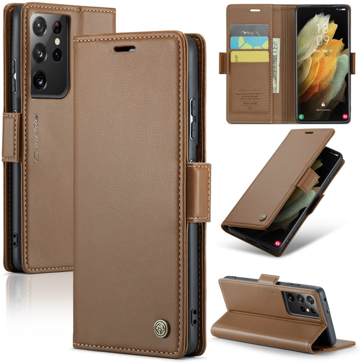 Samsung Galaxy S21 Ultra 5g Leather Wallet Case - RFID Blocking, Stand Function, Card Slots-buycases.co.uk