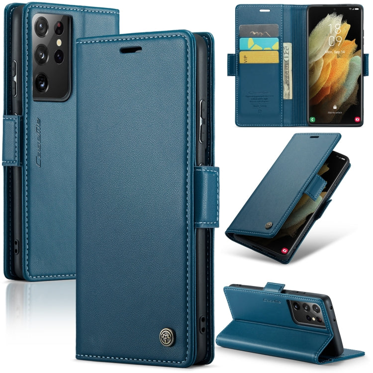 Samsung Galaxy S21 Ultra 5g Leather Wallet Case - RFID Blocking, Stand Function, Card Slots-buycases.co.uk