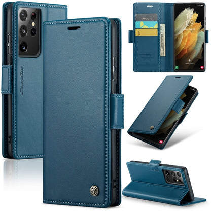 Samsung Galaxy S21 Ultra 5g Leather Wallet Case - RFID Blocking, Stand Function, Card Slots-buycases.co.uk