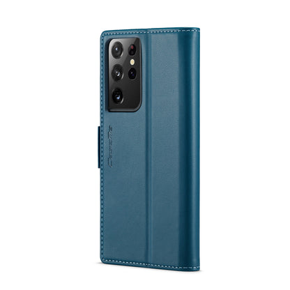 Samsung Galaxy S21 Ultra 5g Leather Wallet Case - RFID Blocking, Stand Function, Card Slots-buycases.co.uk