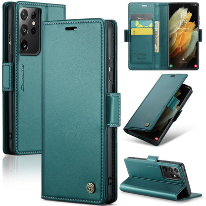 Samsung Galaxy S21 Ultra 5g Leather Wallet Case - RFID Blocking, Stand Function, Card Slots-buycases.co.uk