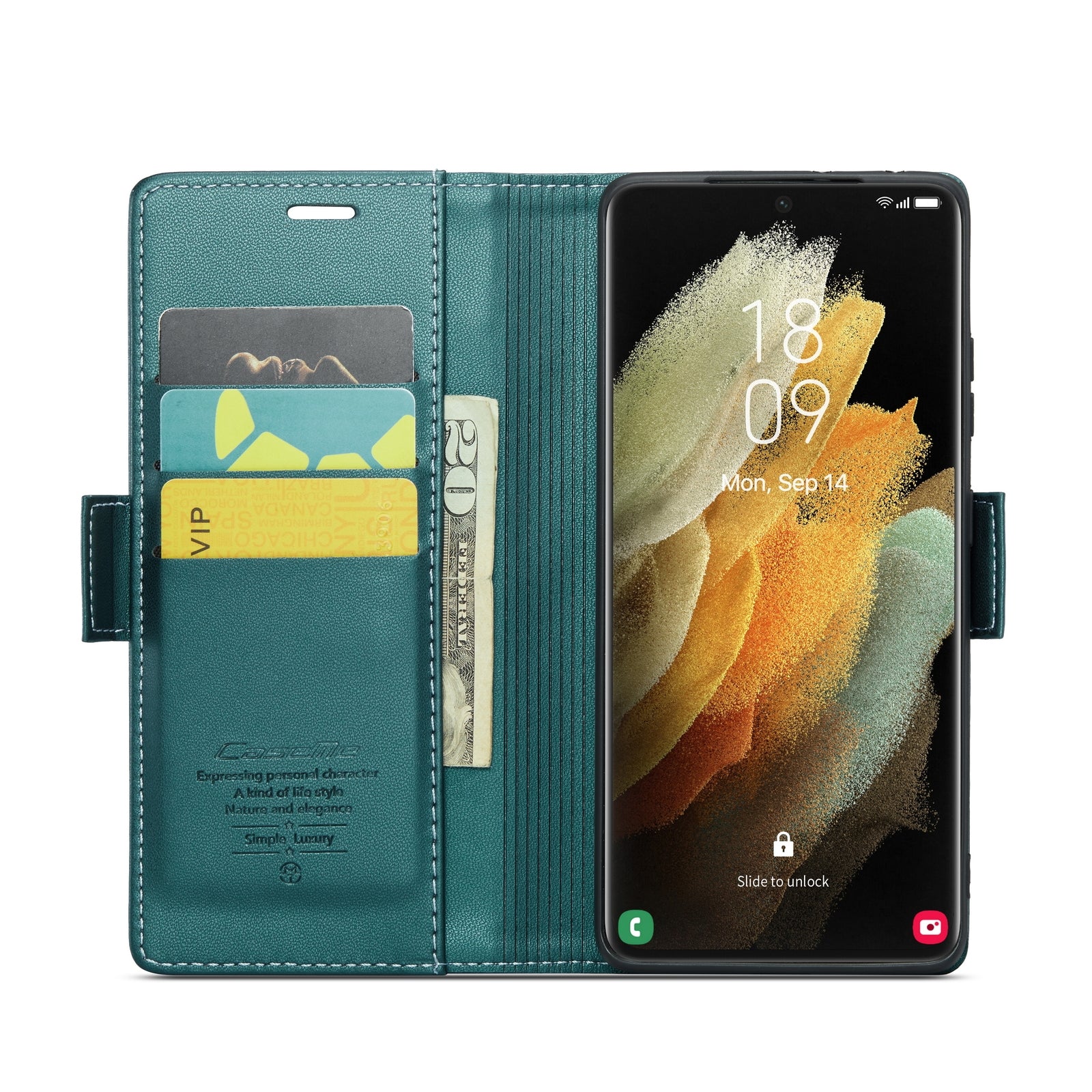 Samsung Galaxy S21 Ultra 5g Leather Wallet Case - RFID Blocking, Stand Function, Card Slots-buycases.co.uk