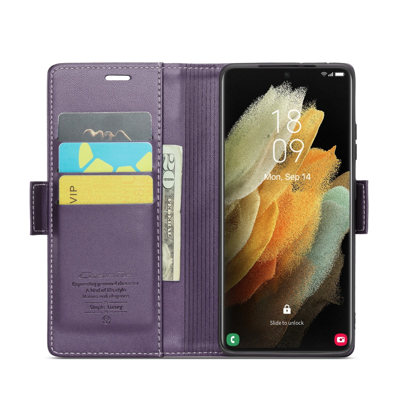 Samsung Galaxy S21 Ultra 5g Leather Wallet Case - RFID Blocking, Stand Function, Card Slots-buycases.co.uk