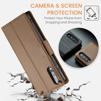Samsung Galaxy A30s Leather Wallet Case - RFID Blocking, Stand Function, Card Slots-buycases.co.uk