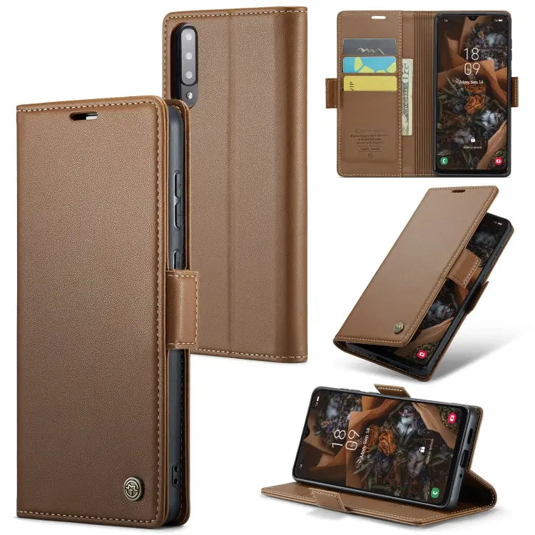 Samsung Galaxy A50/A50s Leather Wallet Case - RFID Blocking, Stand Function, Card Slots-buycases.co.uk