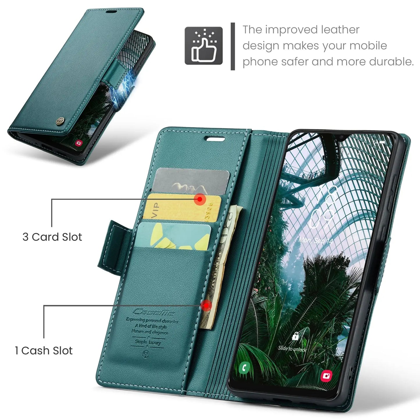 Samsung Galaxy A50/A50s Leather Wallet Case - RFID Blocking, Stand Function, Card Slots-buycases.co.uk