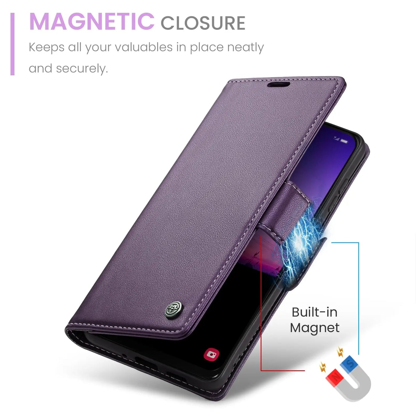 Samsung Galaxy A30s Leather Wallet Case - RFID Blocking, Stand Function, Card Slots-buycases.co.uk