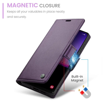 Samsung Galaxy A50/A50s Leather Wallet Case - RFID Blocking, Stand Function, Card Slots-buycases.co.uk