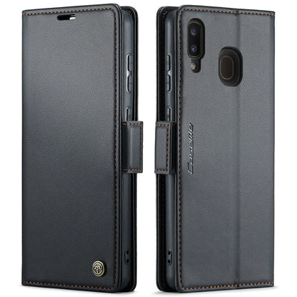 Samsung Galaxy A40 Leather Wallet Case - RFID Blocking, Stand Function, Card Slots-buycases.co.uk