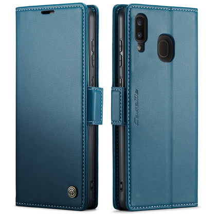 Samsung Galaxy A40 Leather Wallet Case - RFID Blocking, Stand Function, Card Slots-buycases.co.uk