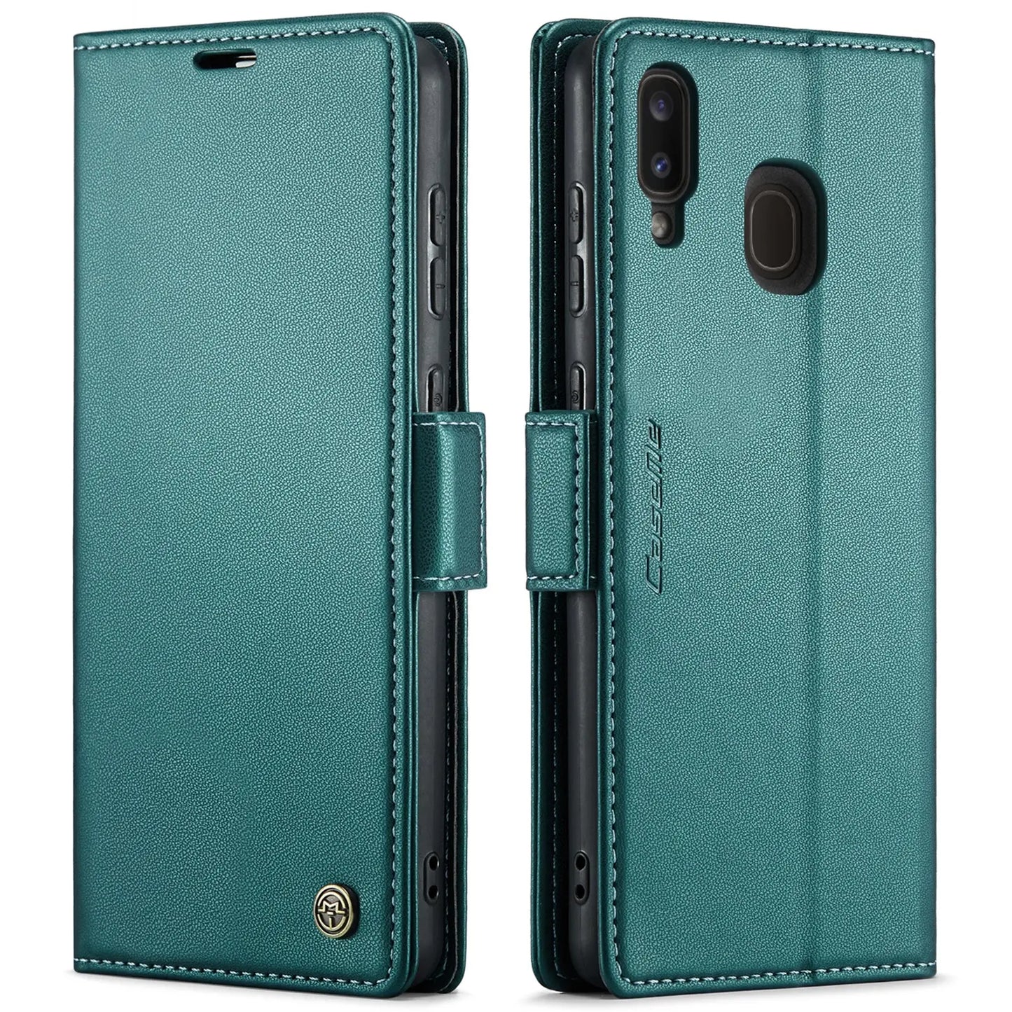 Samsung Galaxy A40 Leather Wallet Case - RFID Blocking, Stand Function, Card Slots-buycases.co.uk