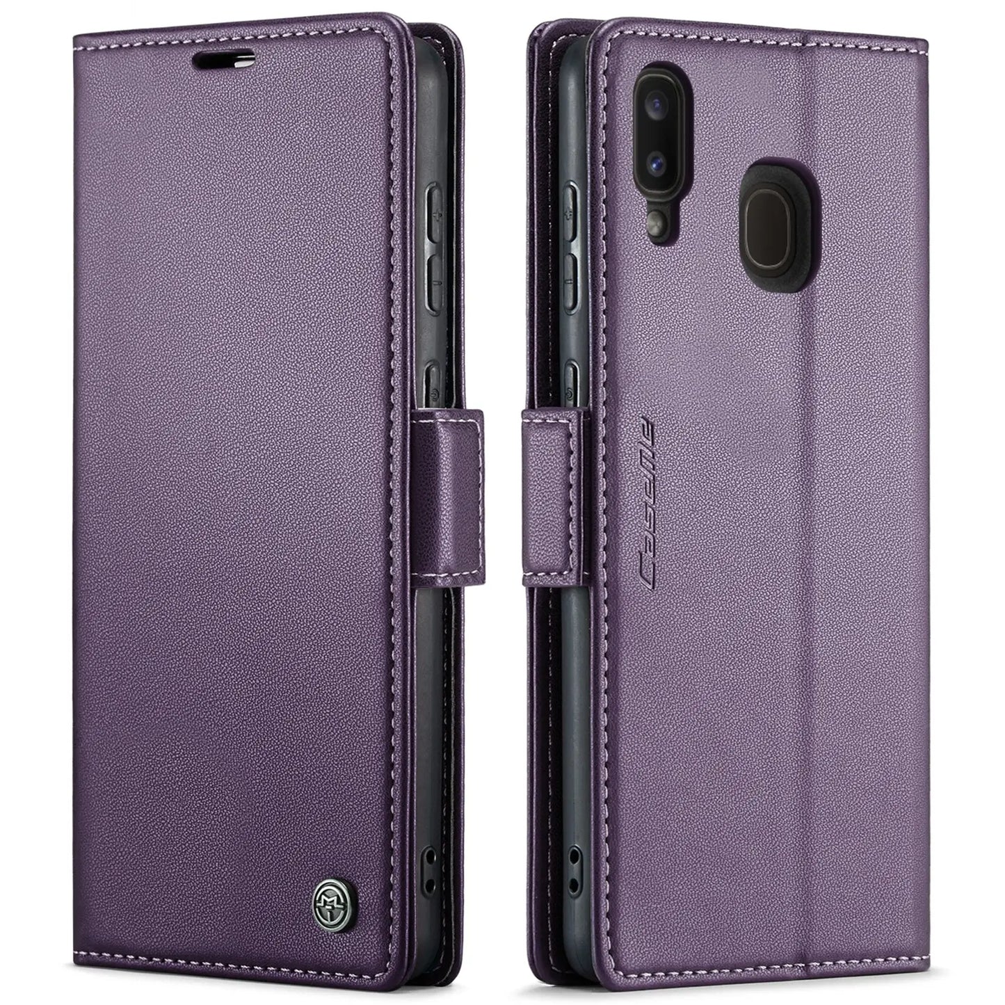 Samsung Galaxy A40 Leather Wallet Case - RFID Blocking, Stand Function, Card Slots-buycases.co.uk