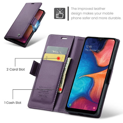 Samsung Galaxy A40 Leather Wallet Case - RFID Blocking, Stand Function, Card Slots-buycases.co.uk